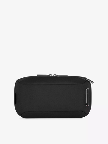 Black Hard Shell Multi-Compartment Travel Toiletry Bag