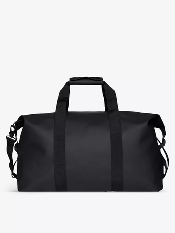 Black Waterproof Coated Polyester Duffle Travel Bag