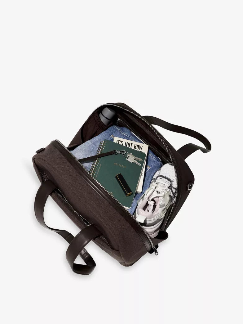 Dark Brown Polyester Multiway Travel Duffle Bag