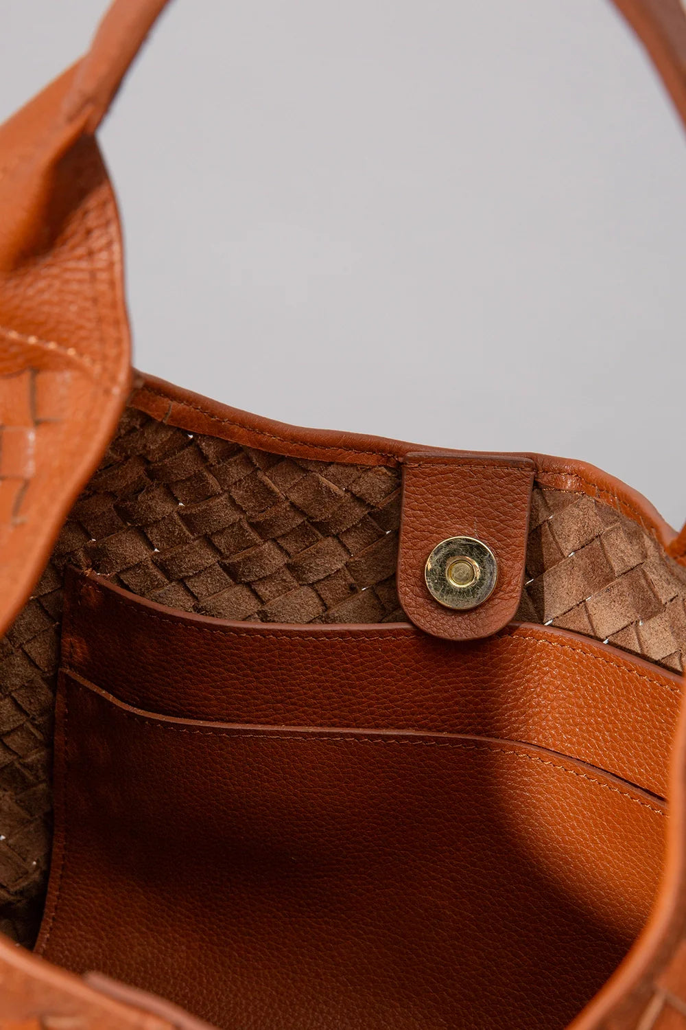 Handwoven Brown Leather Oversized Boho Hobo Shoulder Bag